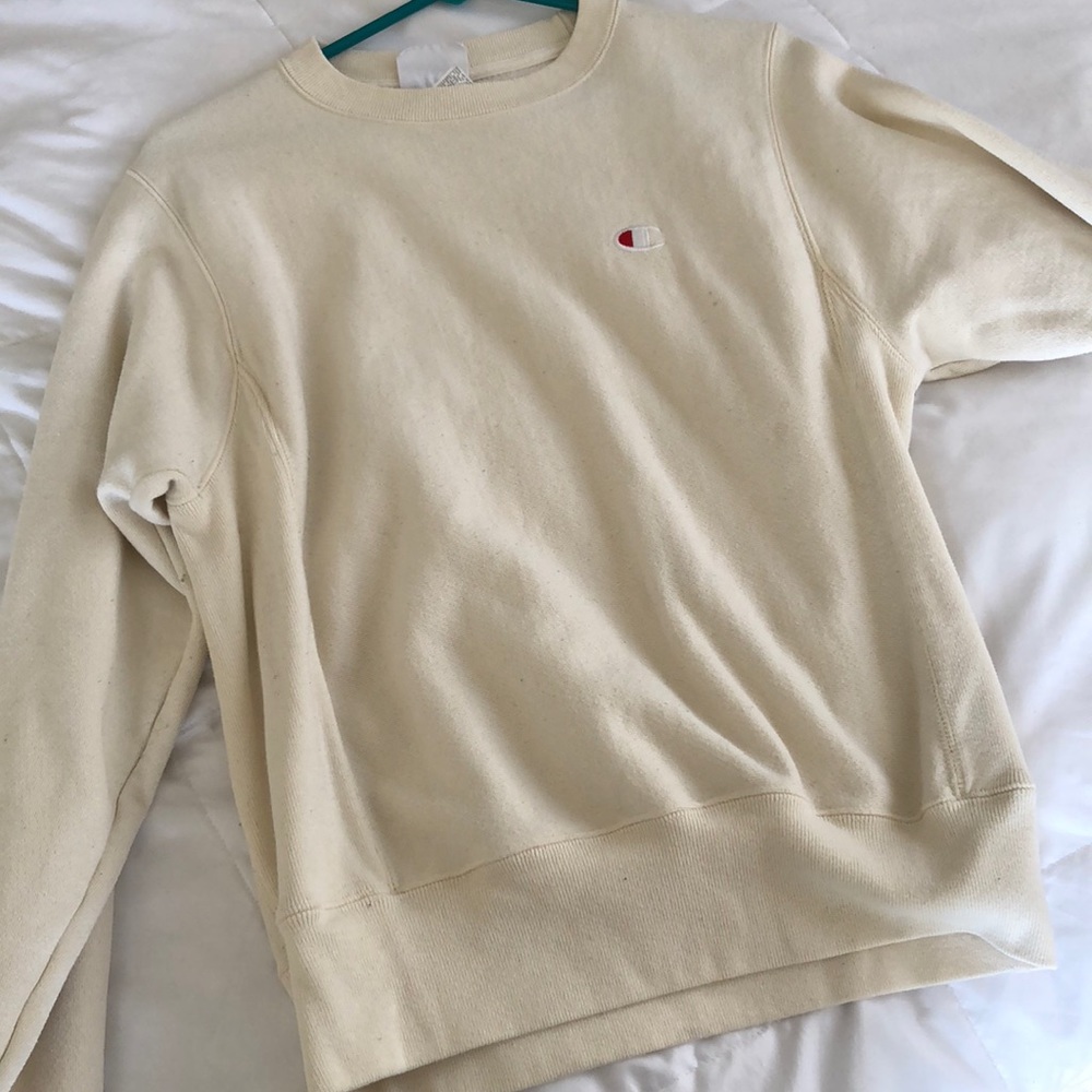 Light yellow champion crew neck